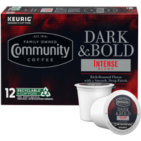 Community Coffee Dark & Bold Intense Blend 12 Count Coffee Pods, Dark Roast Compatible With Keurig 2.0 K-Cup Brewers, 12 Count (Pack Of 1)