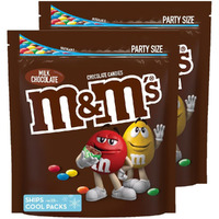 M&M's Milk Chocolate Candy, Party Size, 38 Oz Bag (Pack Of 2)