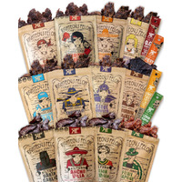 Righteous Felon Beef Jerky & Meat Sticks Variety Pack | Gluten Free Beef Jerky Snack Packs | High Protein, Keto, Low Sugar | Made With Premium Meats | Gifts For Men | The Whole Shebang 16 Pack