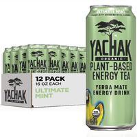 Yachak Yerba Mate Drink, Ultimate Mint, Packaging May Vary, 16 Fl Oz, Pack Of 12
