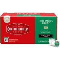 Community Coffee Caf   Special Decaf 72 Count Coffee Pods, Medium Dark Roast Decaf, Compatible With Keurig 2.0 K-Cup Brewers