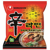Nongshim Shin Noodle Ramyun, Gourmet Spicy Picante, 4.2-Ounce Packages (Pack Of 16)