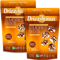 Drizzilicious Mini Rice Cakes S'Mores - Rice Crisps, Healthy Snack For Adults And Kids, Flavored Rice Cakes, Vegan, Gluten Free, Allergen Free, Only 90 Calories Per Serving - 4Oz (Pack Of 2)