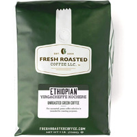 Fresh Roasted Coffee, Unroasted Ethiopian Yirgacheffe Kochere, Kosher, 5 Pound