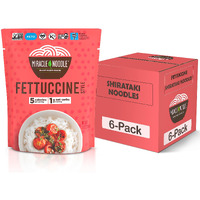 Miracle Noodle Fettuccine Shirataki Noodles - Ready-To-Eat, Plant Based Konjac Noodles Fettucine, Keto Fettuccine, Vegan, Gluten-Free, Low Carb Pasta, Low Calorie Pasta, Non-Gmo, Soy Free, Paleo -7 Oz, 6-Pack