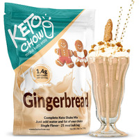 Keto Chow Gingerbread | Keto Meal Replacement Shake Powder | Nutritionally Complete | Low Carb | Delicious Easy Meal Substitute | Protein Rich You Choose The Fat | Single Meal Sample