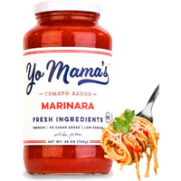 Yo Mama's Foods Keto Marinara Pasta And Pizza Sauce - Pack Of (1) - No Sugar Added, Low Carb, Low Sodium, Gluten Free, Paleo Friendly, And Made With Whole, Non-Gmo Tomatoes