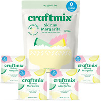 Craftmix Skinny Margarita Cocktail Mixers - Makes 24 Drinks - Zero Sugar, Zero Net Carbs, Zero Calories, All-Natural Mocktail Drink Mixers - Real Fruit - Vegan, Non-Gmo, Dairy Free, Gluten Free