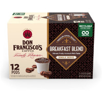 Don Francisco's Breakfast Blend Dark Roast Coffee Pods - 12 Count - Recyclable Single-Serve Coffee Pods, Compatible With Your K- Cup Keurig Coffee Maker