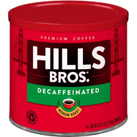 Hills Bros Decaf Original Blend Ground Coffee, Medium Roast, Caffeine Free, Full-Bodied Classic Rich Taste, 23 Oz