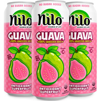 Nilo Guava Juice | 100% Squeezed Guayaba Pink Guava | No Sugar Added | Not From Concentrate | 10.8 Oz (Pack Of 12)