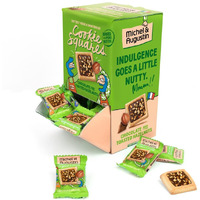 Michel Et Augustin Changemaker Chocolate Cookie Squares, Milk Chocolate & Hazelnut Cookies Gift Basket, Bulk Snacks, Chocolate Gift Box, 40 Cookies