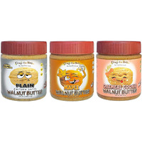 Crazy Go Nuts Walnut Butter Variety Pack - Plain W/Seal Salt, Maple, Oatmeal Cookie - Healthy Snacks, Keto, Vegan, Low Carb, Gluten Free, Superfood - Natural, Non-Gmo, Omega 3 Fatty Acids (3-Pack)