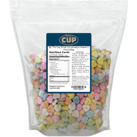 By The Cup Small Candy Conversation Hearts, 5 Pound Bulk Bag