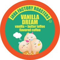 Java Factory Coffee Pods Vanilla Flavored Coffee Compatible With K Cup Brewers Including 2.0, Vanilla Dream, 40 Count