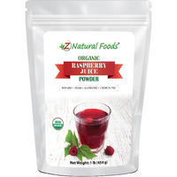 Organic Red Raspberry Juice Powder - Superfood Berry Supplement - Mix In Drinks, Shakes, Smoothies, Cakes, Cooking & Baking Recipes - Non Gmo, Gluten Free, Vegan, Kosher - 1 Lb