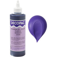 Decopac Premium Gel Food Coloring | Purple Food Coloring For Baking | 8Oz | Color Buttercream, Fondant, Frosting & Piping Gel, Food Safe, Highly Concentrated Gel, 8 Oz - Purple