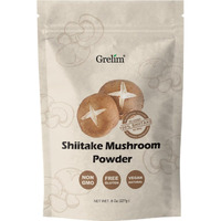 Grelim Shiitake Mushroom Powder 8 Oz, No Additive, Gluten-Free, Non-Gmo Great For Sauce, Soup, And Mushroom Coffee 227G