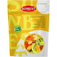 Sunbest Natural Tropical Dried Fruit Mix 48 Oz (3 Lbs) 1 Pack - Dried Mangoes, Pineapples, Papaya, Banana, Kiwi Exotic Medley - Non-Gmo, Vegan, Keto, Paleo Mix - Perfect For Cooking, Baking & Snacking