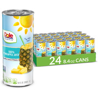 Dole 100% Pineapple Juice, 100% Fruit Juice With Added Vitamin C, 8.4 Fl Oz Cans, 24 Total Cans