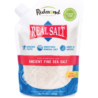 Redmond Real Salt - Ancient Fine Sea Salt, Unrefined Mineral Salt, 16 Ounce Pouch (2 Pack)