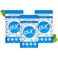 Pur Gum | Aspartame Free Chewing Gum | 100% Xylitol | Natural Peppermint Flavored Gum, 55 Pieces (Pack Of 3)