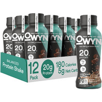 Owyn Only What You Need Vegan Plant-Based Protein Shake, Cold Brew Coffee, 12 Pack, With 20G Plant Protein, Omega-3, Prebiotic Supplements, Superfoods Greens Blend, Gluten-Free, Soy-Free, Non-Gmo