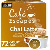 Cafe Escapes Chai Latte Keurig Single-Serve K-Cup Pods, 72 Count (6 Packs Of 12)