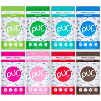 Pur Gum | Aspartame Free Chewing Gum | 100% Xylitol | Natural Flavored Gum, Variety Pack, 55 Pieces (Pack Of 8)