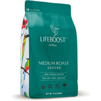 Lifeboost Coffee Ground Medium Roast Coffee - Low Acid Single Origin Usda Organic Coffee - Non-Gmo Ground Coffee Third Party Tested For Mycotoxins & Pesticides - 12 Ounces