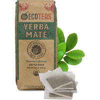 Ecoteas - Unsmoked Yerba Mate Tea Bags - Detox And Hi Caf Tea - Organic - 100 Tea Bags, 8.8 Oz
