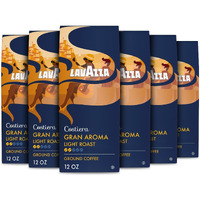 Lavazza Costiera Gran Aroma Ground Coffee 6 Bags Of 12Oz, Light Roast, Smooth And Aromatic Taste, Intensity 2/5, 100% Arabica, Ideal For Drip Brewers, (Pack Of 6) - Package May Vary