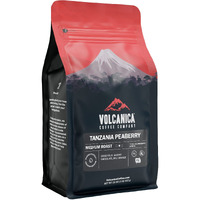 Tanzania Peaberry Coffee, Mount Kilimanjaro, Whole Bean, Fresh Roasted, 16-Ounce