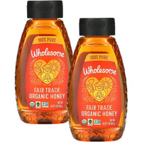 Wholesome Organic Honey, Pesticide Free, Fair Trade, Non Gmo & Non Glyphosate, 16 Ounce Squeeze Bottle (Pack Of 2)