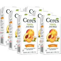 Ceres 100% All Natural Pure Fruit Juice Blend - Delicious Peach Edition - Rich In Vitamin C, No Added Sugar Or Preservatives, Cholesterol Free, Gluten Free - 33.8 Fl Oz (Pack Of 6)
