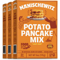 Manischewitz Potato Pancake Mix 6Oz (3 Pack) Gluten Free, No Msg, Traditional Style Potato Latke Mix