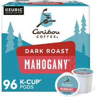 Caribou Coffee Mahogany, Single-Serve Keurig K-Cup Pods, Dark Roast Coffee, 96 Count