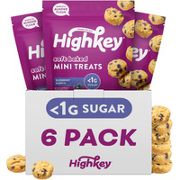 Highkey Sugar Free Blueberry Muffin Mini Treats - Keto Snacks Gluten Free Muffins Low Carb Breakfast No Sugar Snack Diabetic Dessert Diet Friendly Food Zero Carbs Soft Baked Low Calorie Sweet 6 Pack