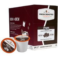 Fresh Roasted Coffee, Mocha, Flavored Coffee Pods, 24 Count