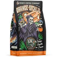 Bones Coffee Company Orange Sickle Whole Coffee Beans Orange Vanilla Cream Flavor | 12 Oz Flavored Coffee Gifts Low Acid Medium Roast Gourmet Coffee (Whole Bean)