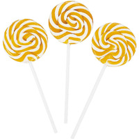 Gold Swirl Lollipop Sucker - Individually Wrapped Pops - Candy Buffets, Graduation Parties, Anniversaries & Weddings (Set Of 24)