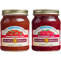 Nature's Hollow Strawberry And Raspberry Jam: Sugar Free Jam And Preserves, Low Cal, Non Gmo, Keto Jam, Vegan, Gluten Free, And Diabetic Friendly - Sugar Free Jelly - 10Oz Pack Of 2