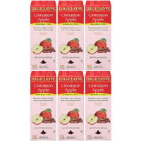 Bigelow Cinnamon Apple Herbal Tea Bags 28-Count Boxes (Pack Of 6) Cinnamon Apple Hibiscus Flavored Herbal Tea Bags All Natural Non-Gmo