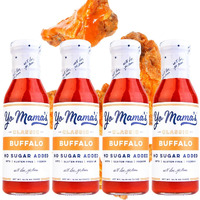 Yo Mamas Foods Keto Buffalo Dipping, Marinade & Wing Sauce - Pack Of (4) - Low-Zero Carb, No Sugar Added, Whole30, Paleo, Gluten And Soy Free, And Low Calorie!