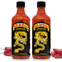 Underwood Ranches Limited Edition Dragon Sambal Sauce - Hot Sauce, Perfect For Spicing Up Any Dish! - Made From Red Jalapeno Peppers That Started The Sriracha Movement, 18 Oz - 2 Pack
