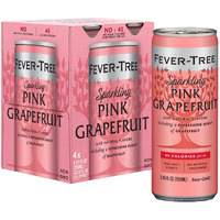 Fever Tree Sparkling Pink Grapefruit - Premium Mixer - Refreshing Beverage For Cocktails & Mocktails. Naturally Sourced Ingredients, No Artificial Sweeteners Or Colors - 250 Ml Cans - Pack Of 4