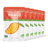 Nature's Turn Freeze-Dried Fruit Snacks, Mango Crisps, Pack Of 6 (0.53 Oz Each)