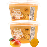 Fusion Select Bursting Bobas Popping Bobas Pearls Fruit Tea Snack Toppings (Mango, 2 Pack)