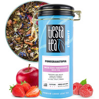 Tiesta Tea - Pomegranatopia, Mixed-Berry Pomegranate White Tea, Loose Leaf, Up To 50 Cups, Make Hot Or Iced, Low Caffeine, 3.5 Ounce Refillable Tin