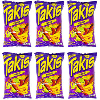 Barcel Takis Fuego Hot Chili Pepper & Lime Corn Snack: 6 Bags Of 9.9 Oz